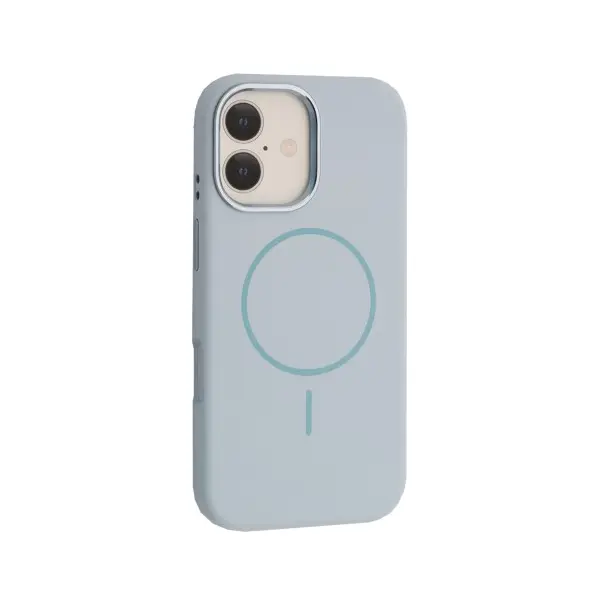 ЧОХОЛ LIQUID SILICONE CASE METAL CAMERA MAGSAFE ДЛЯ IPHONE 17 SKY СИНІЙ