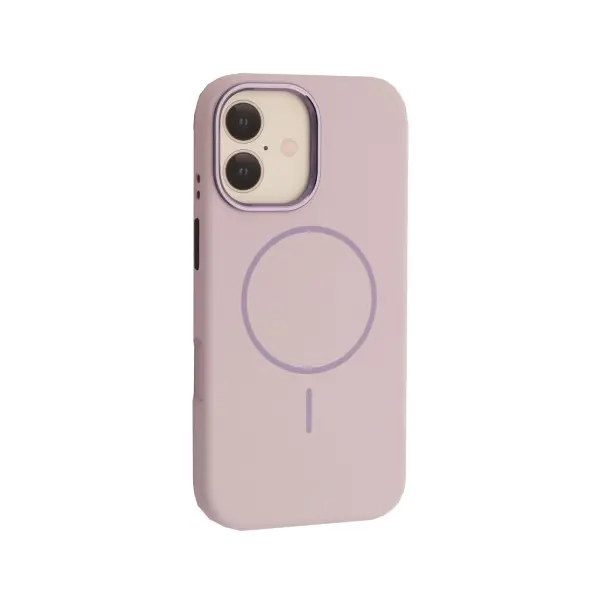 ЧОХОЛ LIQUID SILICONE CASE METAL CAMERA MAGSAFE ДЛЯ IPHONE 17 MORANDI ПУРПУРОВИЙ