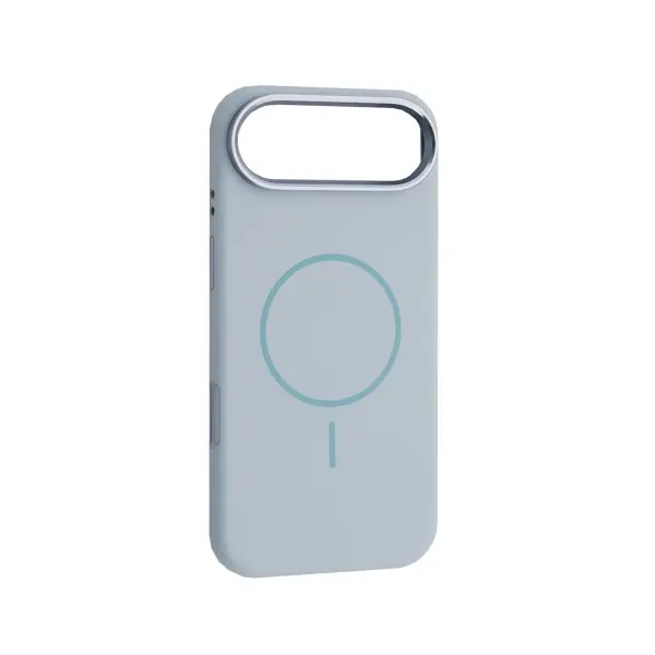 MR4_144123 Чохол liquid silicone case metal camera magsafe для iphone 17 air sky синій 