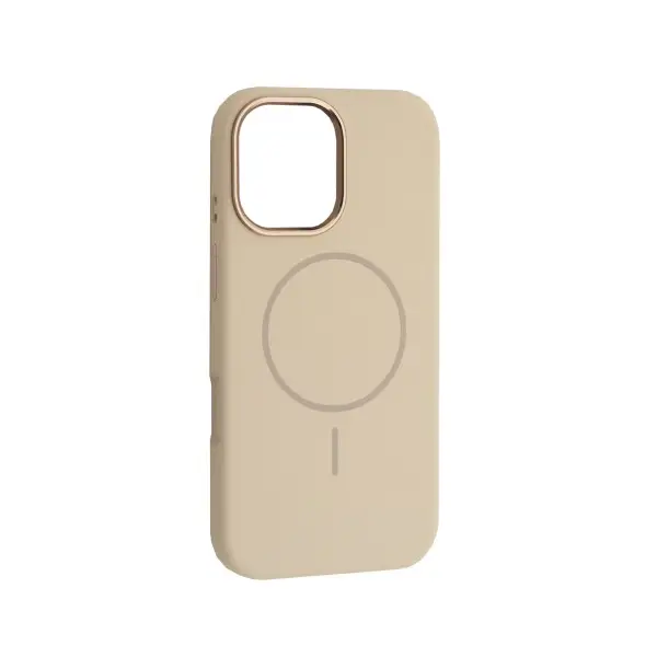 MR4_144132 Чохол liquid silicone case metal camera magsafe для iphone 16 pro max antique, білий 