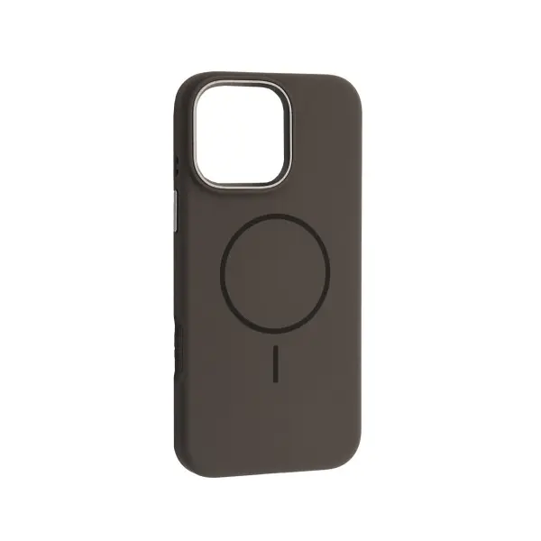 MR4_144135 Чохол liquid silicone case metal camera magsafe для iphone 16 pro max, сірий 