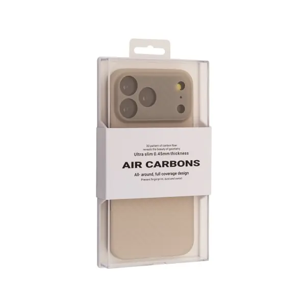 ЧОХОЛ KZDOO AIR CARBONE ДЛЯ IPHONE 17 PRO TITANIUM, СІРИЙ