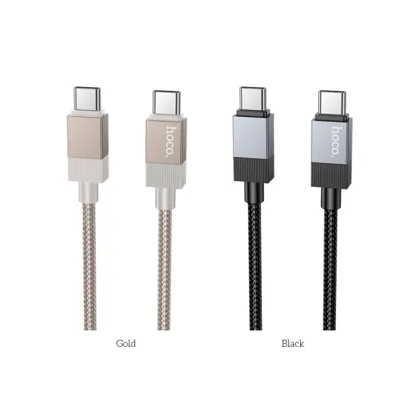 КАБЕЛЬ PD HOCO X110 HONORIFIC 60W CHARGING DATA CABLE TYPE-C TO TYPE-C 1M, ЧОРНИЙ