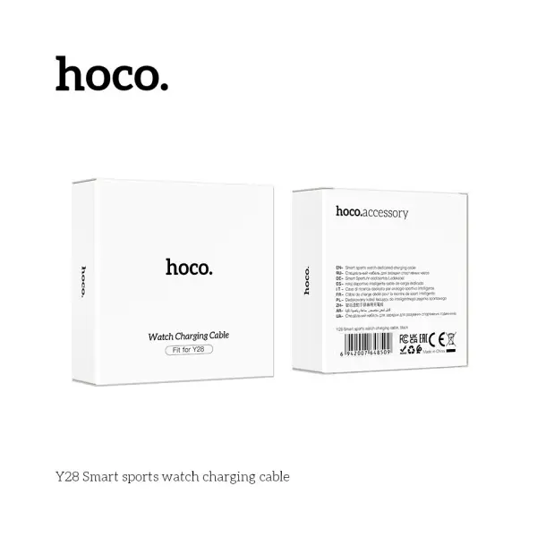 КАБЕЛЬ МАГНІТНИЙ ДЛЯ HOCO Y28 SMART SPORTS WATCH CHARGING CABLE, ЧОРНИЙ