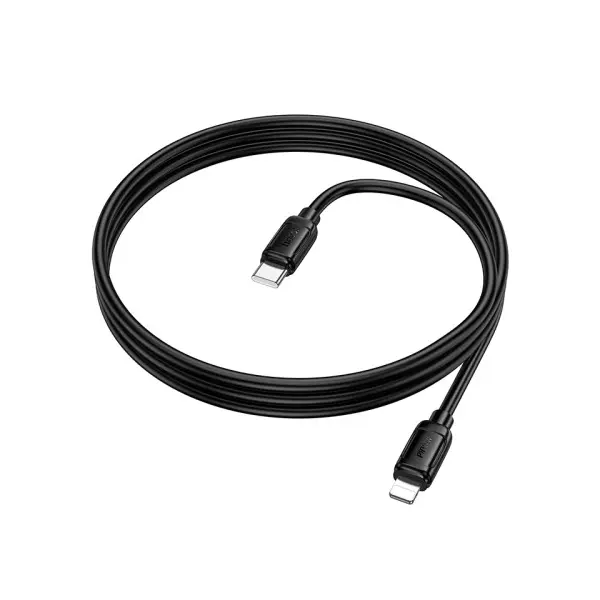 КАБЕЛЬ PD HOCO X115 SURPASS PD27W FAST CHARGING DATA CABLE LIGHTNING 1M, ЧОРНИЙ