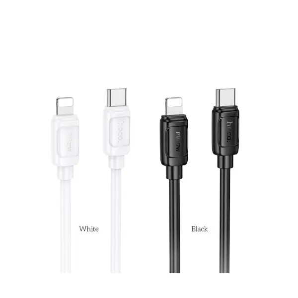 КАБЕЛЬ PD HOCO X115 SURPASS PD27W FAST CHARGING DATA CABLE LIGHTNING 1M, ЧОРНИЙ