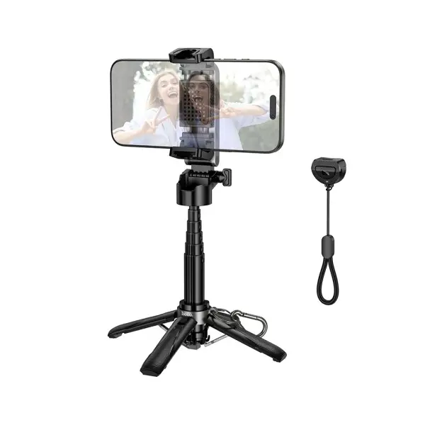 СЕЛФІ-ПАЛИЦЯ ТРИПОД HOCO K27 MAGIC PORTABLE MINI LIVE BROADCAST STAND, ЧОРНИЙ