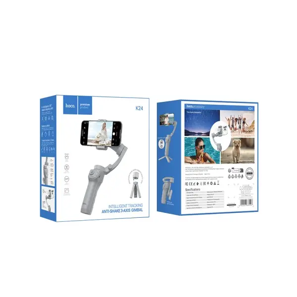 MR4_144368 Стедікам-трипод hoco k24 support 3-axis smart gimbal, сірий HOCO