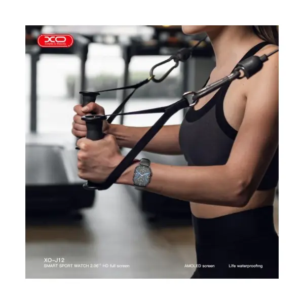 MR4_144189 Смарт-годинник xo j12 amoled screen smart sports talking watch, чорний 