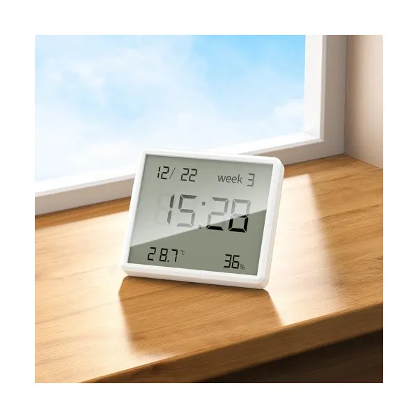 MR4_144371 Електронний годинник hoco hx41 indoor electronic clock with hygrothermometer, білий 