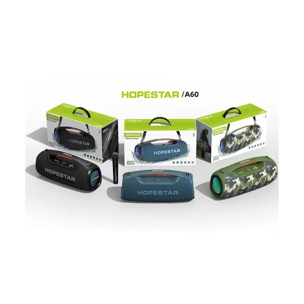 КОЛОНКА BLUETOOTH HOPESTAR A60 100W, ЧОРНИЙ