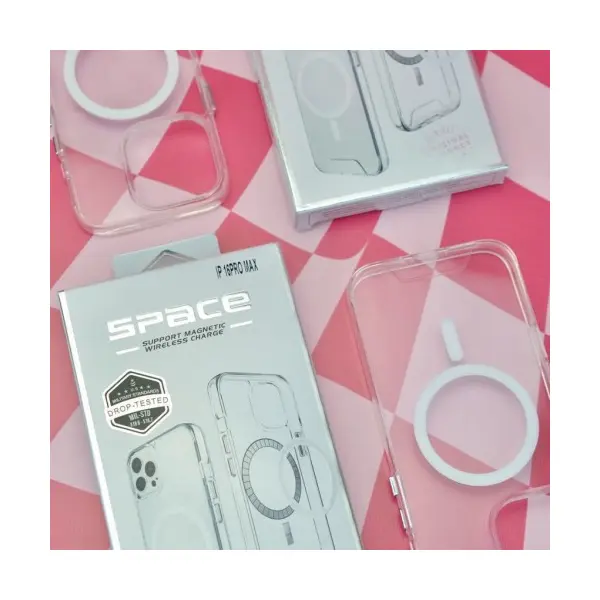 ЧОХОЛ SPACE MAGSAFE DROP PROTECTION ДЛЯ IPHONE 15 PRO TRANSPARENT