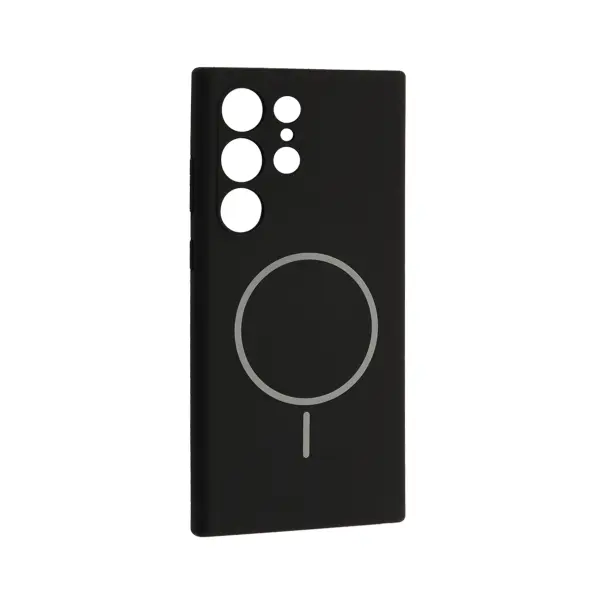 ЧОХОЛ SILICONE CASE LUXURY MAGSAFE ДЛЯ SAMSUNG S24 ULTRA, ЧОРНИЙ