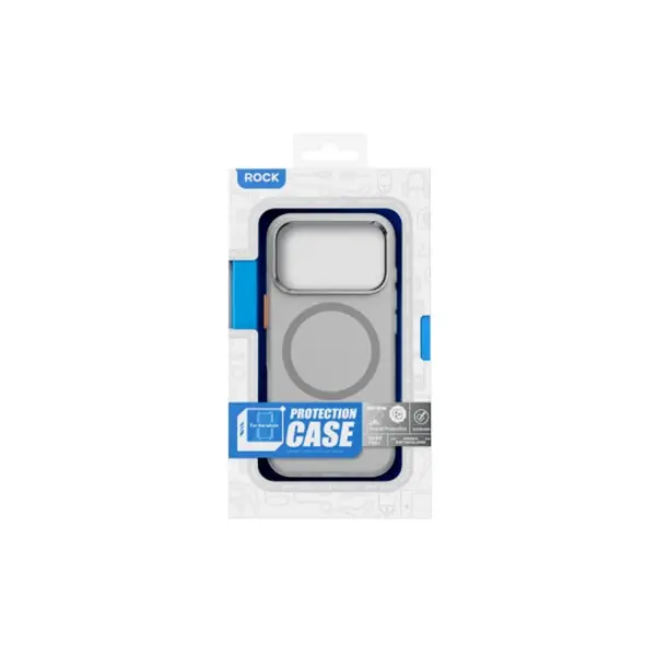 ЧОХОЛ ROCK INSHARE MATTE MAGNETIC (METAL LENS FRAME) ДЛЯ IPHONE 17 PRO MAX TITANIUM, СІРИЙ