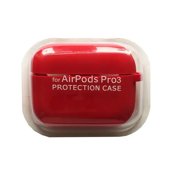 ЧОХОЛ ДЛЯ AIRPODS PRO 3 SILICONE CASE, MICROFIBER ЧЕРВОНИЙ