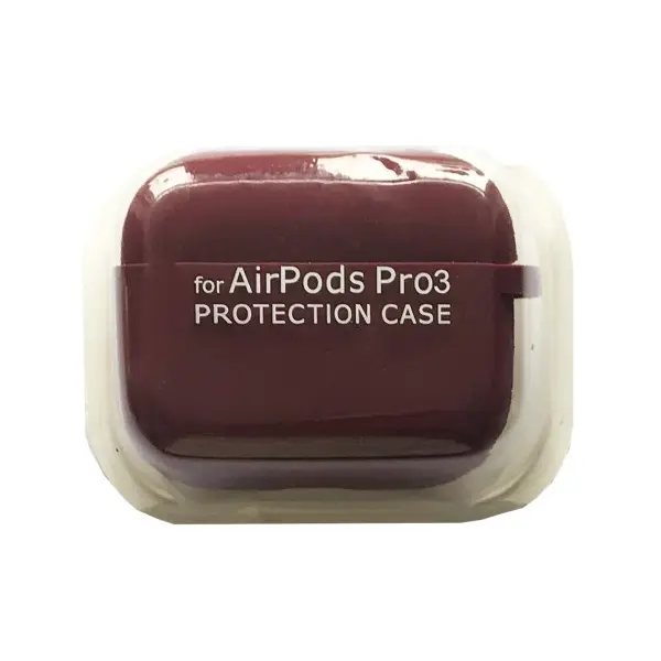 MR4_144609 Чохол для airpods pro 3 silicone case, microfiber marsala 