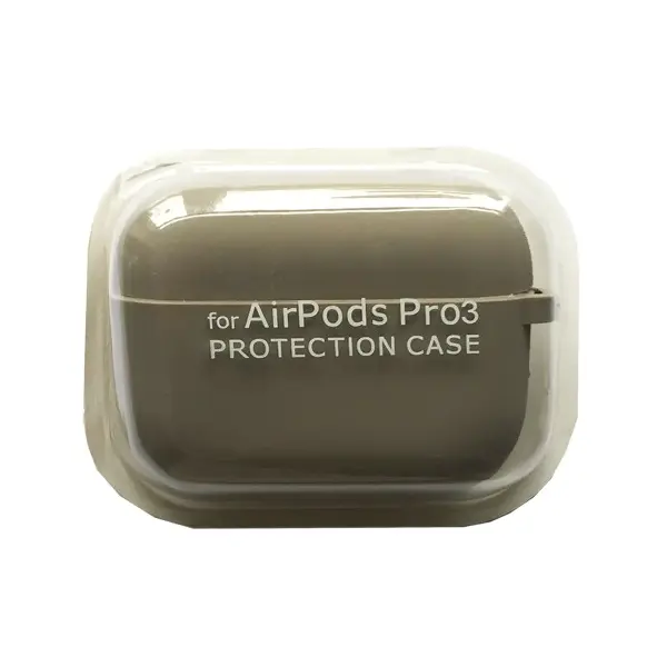 ЧОХОЛ ДЛЯ AIRPODS PRO 3 SILICONE CASE, MICROFIBER, СІРИЙ