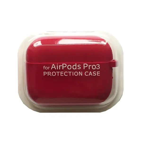 ЧОХОЛ ДЛЯ AIRPODS PRO 3 SILICONE CASE, MICROFIBER ROSE ЧЕРВОНИЙ