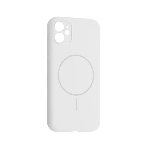 ЧОХОЛ SILICONE CASE FULL CAMERA FINE RING MAGSAFE ДЛЯ IPHONE 12, БІЛИЙ