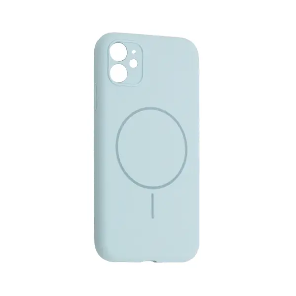 MR4_144839 Чохол silicone case full camera fine ring magsafe для iphone 12 new sky синій 