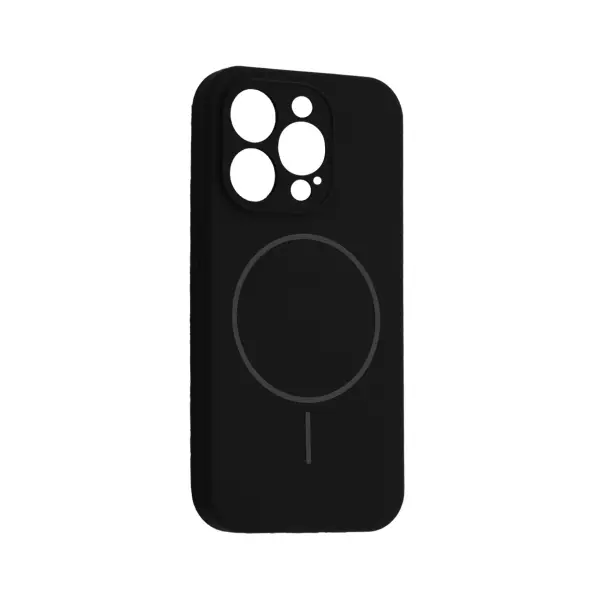 ЧОХОЛ SILICONE CASE FULL CAMERA FINE RING MAGSAFE ДЛЯ IPHONE 13 PRO, ЧОРНИЙ