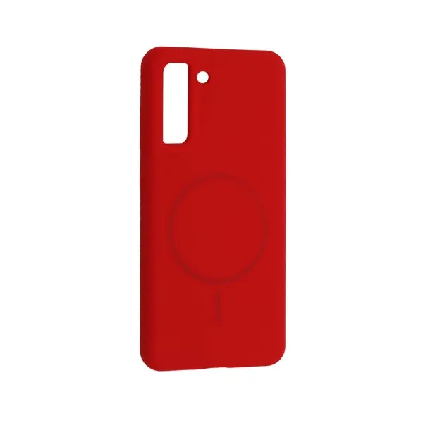 ЧОХОЛ SILICONE CASE LUXURY MAGSAFE ДЛЯ SAMSUNG S21 FE ЧЕРВОНИЙ
