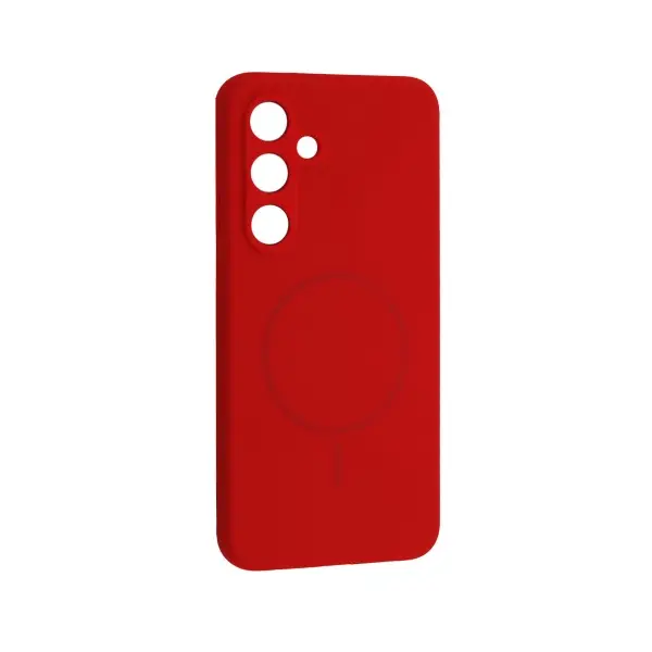MR4_144535 Чохол silicone case luxury magsafe для samsung s25+ червоний 