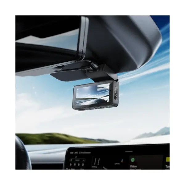 ВІДЕОРЕЄСТРАТОР HOCO DV12 DRIVING RECORDER 2K DISPLAY GPS (WITH REAR CAMERA), СІРИЙ