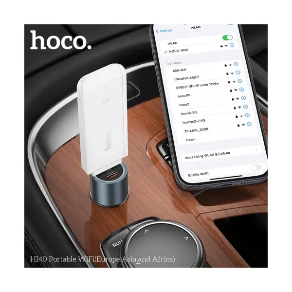 ПОРТАТИВНИЙ WIFI HOCO HI40 PORTABLE WIFI, БІЛИЙ