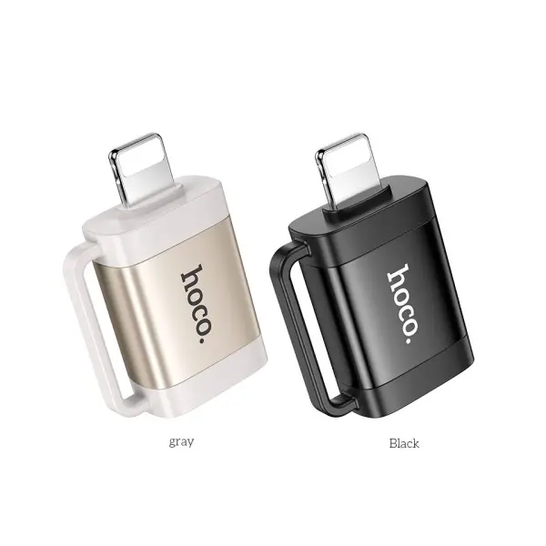 ПЕРЕХІДНИК HOCO UA31A IP MALE TO USB FEMALE OTG ADAPTER, ЧОРНИЙ