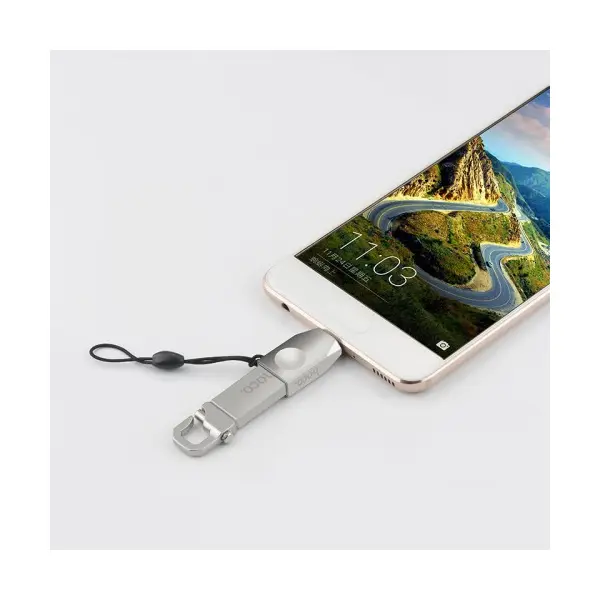 ПЕРЕХІДНИК HOCO UA9 TYPE-C OTG ADAPTER, СІРИЙ-NICKEL