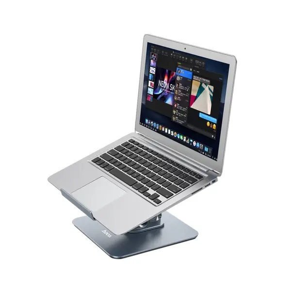 ПІДСТАВКА ДЛЯ НОУТБУКА HOCO PH52 PLUS MIGHT METAL ROTATING TABLET DESKTOP HOLDER СІРА