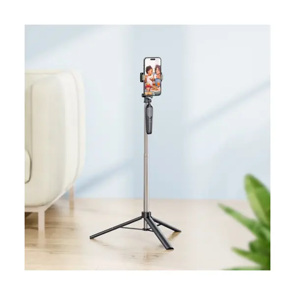 СЕЛФІ-ПАЛИЦЯ ТРИПОД HOCO K19 SOUL LIVE BROADCAST HOLDER, ЧОРНИЙ
