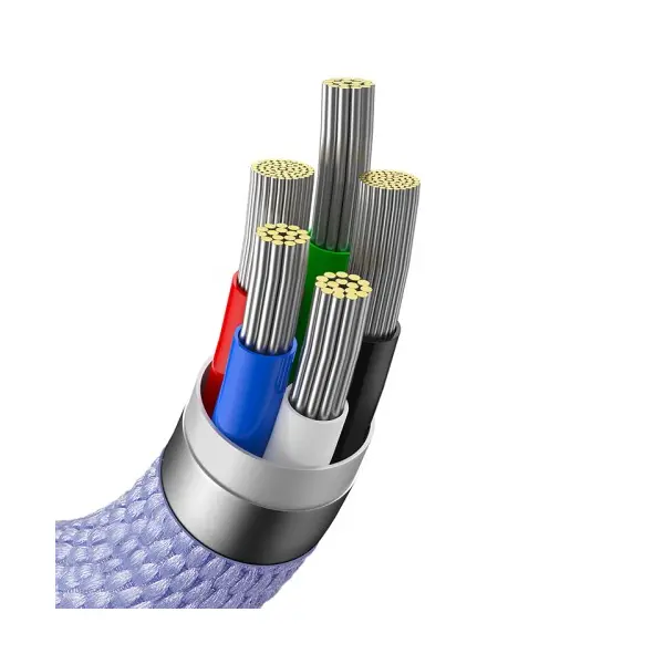 MR4_144950 Кабель pd baseus crystal shine series fast charging type-c to lightning 20w 1.2mpurple cajy000205 