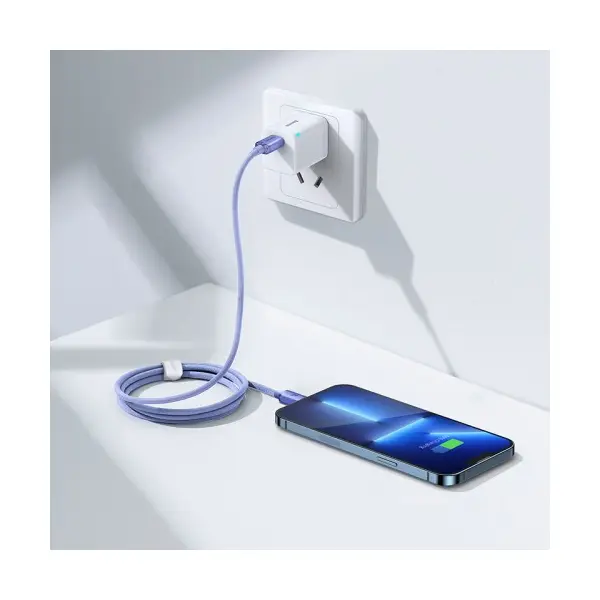 MR4_144950 Кабель pd baseus crystal shine series fast charging type-c to lightning 20w 1.2mpurple cajy000205 