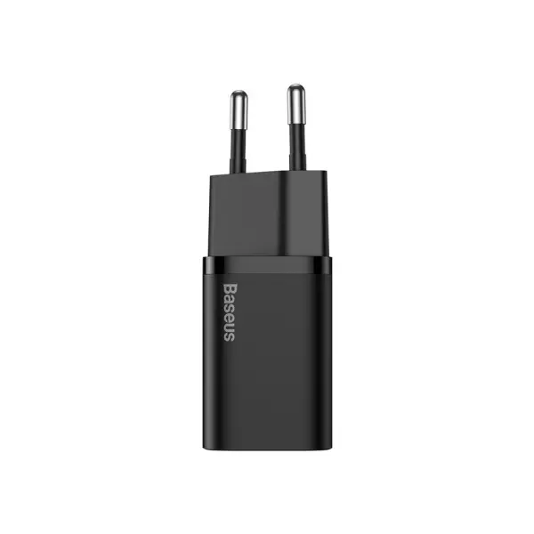 МЕРЕЖЕВИЙ ЗАРЯДНИЙ ПРИСТРІЙ BASEUS SUPER SI QUICK CHARGER 1C 25W EU, ЧОРНИЙ CCSP020101