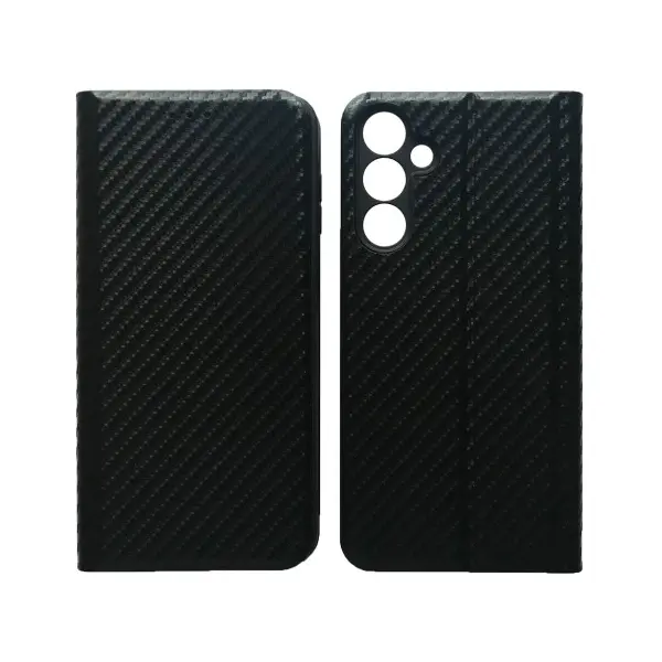ЧЕХОЛ-КНИЖКА CARBONE ДЛЯ SAMSUNG S25 FE, ЧОРНИЙ