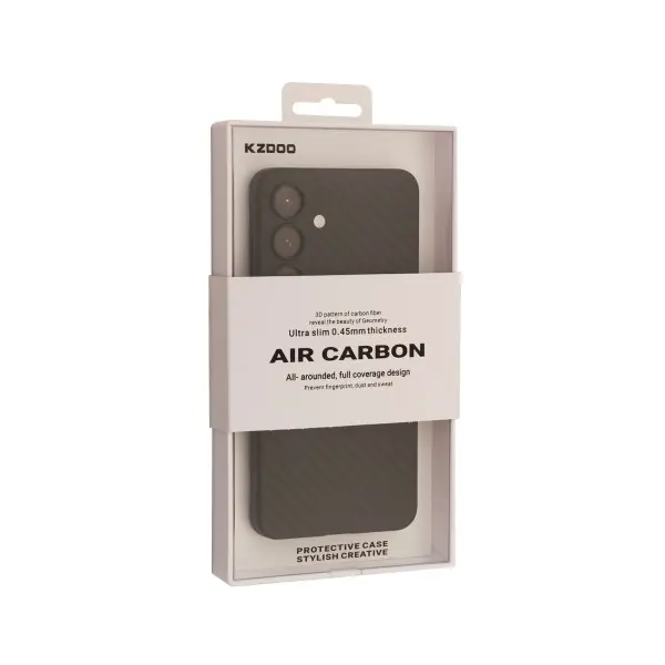ЧОХОЛ KZDOO AIR CARBONE ДЛЯ SAMSUNG S24, ЧОРНИЙ
