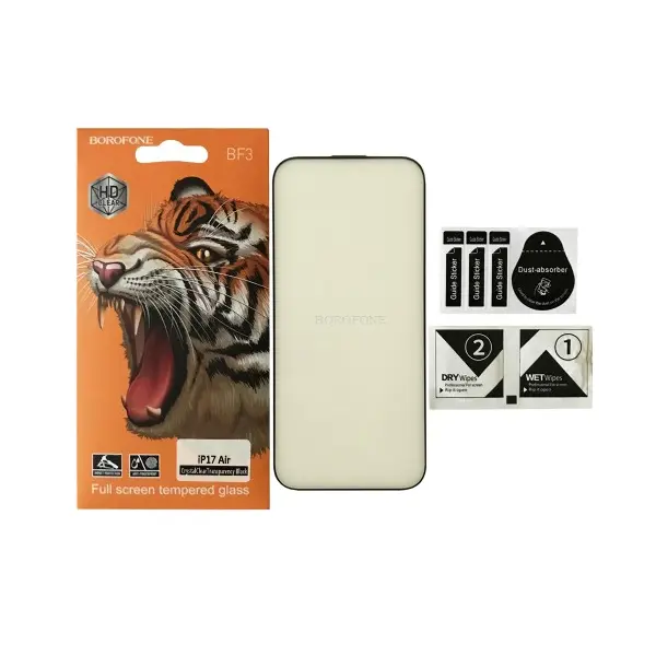 ЗАХИСНЕ СКЛО BOROFONE ДЛЯ IPHONE 17 AIR, ЧОРНИЙ
