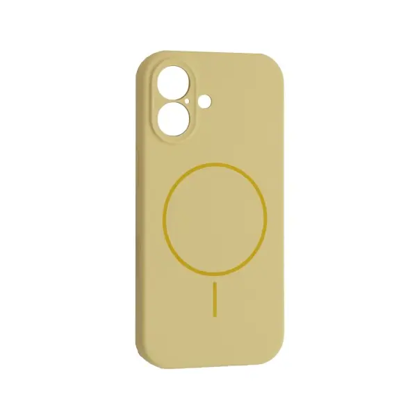MR4_145204 Чохол silicone case full camera fine ring magsafe для iphone 17 custard 