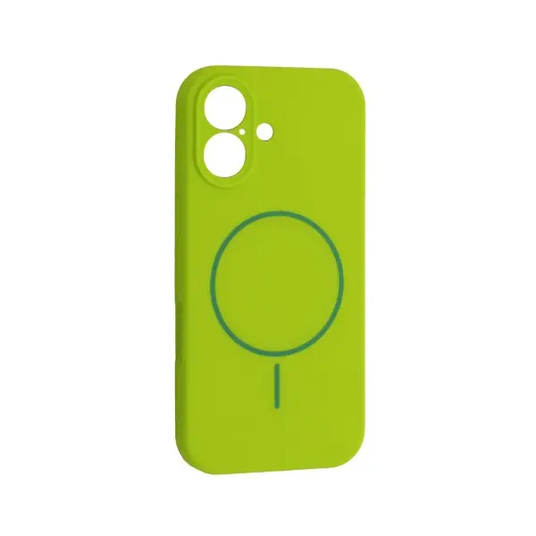 MR4_145206 Чохол silicone case full camera fine ring magsafe для iphone 17 emerald зелений 