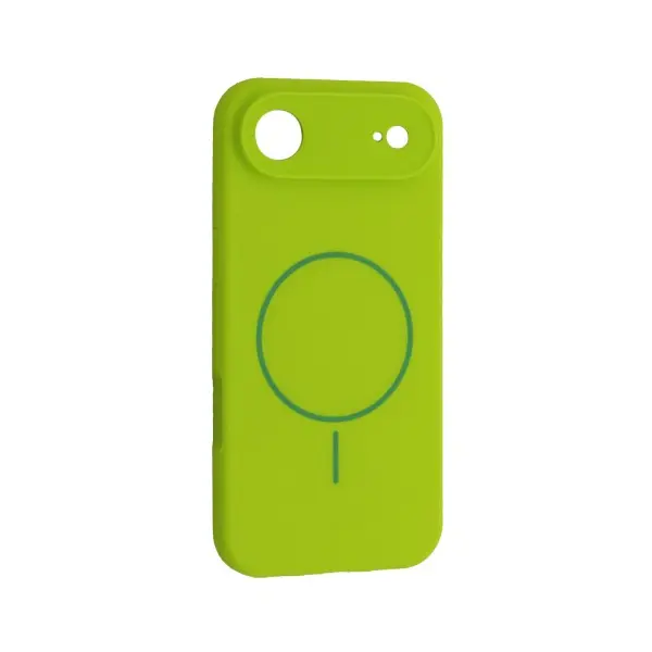 MR4_145214 Чохол silicone case full camera fine ring magsafe для iphone 17 air emerald зелений 