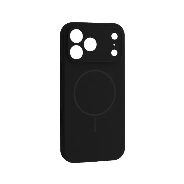 MR4_145225 Чохол silicone case full camera fine ring magsafe для iphone 17 pro, чорний 