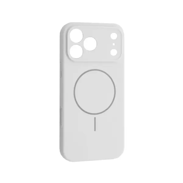 ЧОХОЛ SILICONE CASE FULL CAMERA FINE RING MAGSAFE ДЛЯ IPHONE 17 PRO, БІЛИЙ