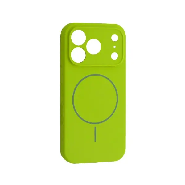 MR4_145229 Чохол silicone case full camera fine ring magsafe для iphone 17 pro emerald зелений 