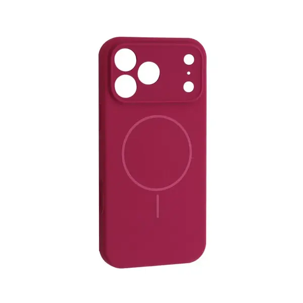 MR4_145231 Чохол silicone case full camera fine ring magsafe для iphone 17 pro manyue червоний 