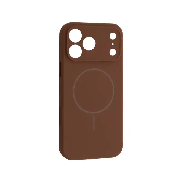 MR4_145232 Чохол silicone case full camera fine ring magsafe для iphone 17 pro new brown 