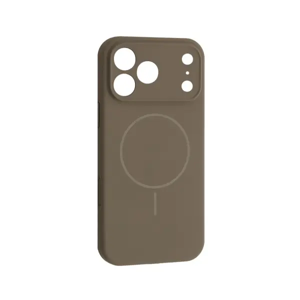 MR4_145252 Чохол silicone case full camera fine ring magsafe для iphone 17 pro max titanium, сірий 