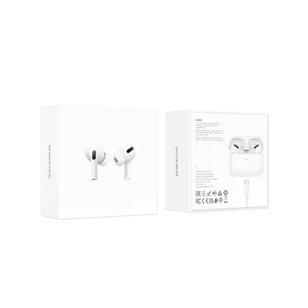 НАВУШНИКИ БЕЗДРОТОВІ BOROFONE BW80 TRUE WIRELESS STEREO HEADSET, БІЛИЙ