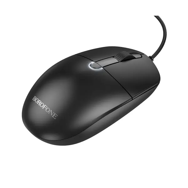 КОМПЮТЕРНА МИШКА ДРОТОВА BOROFONE BG17 MORNING BUSINESS WIRED MOUSE, ЧОРНИЙ